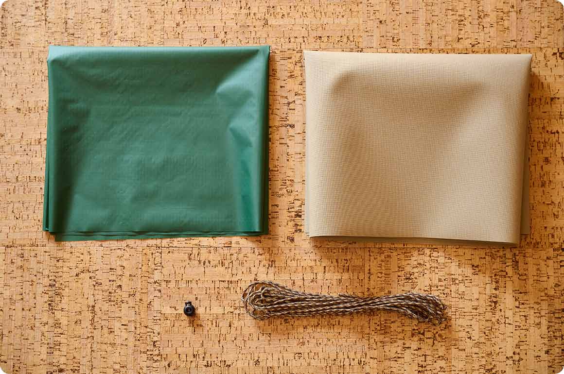 表裏で違う素材