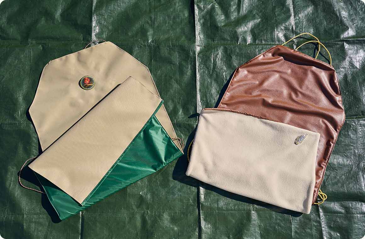 ● 生地の組み合わせ例：表と裏で異なる素材もOK！