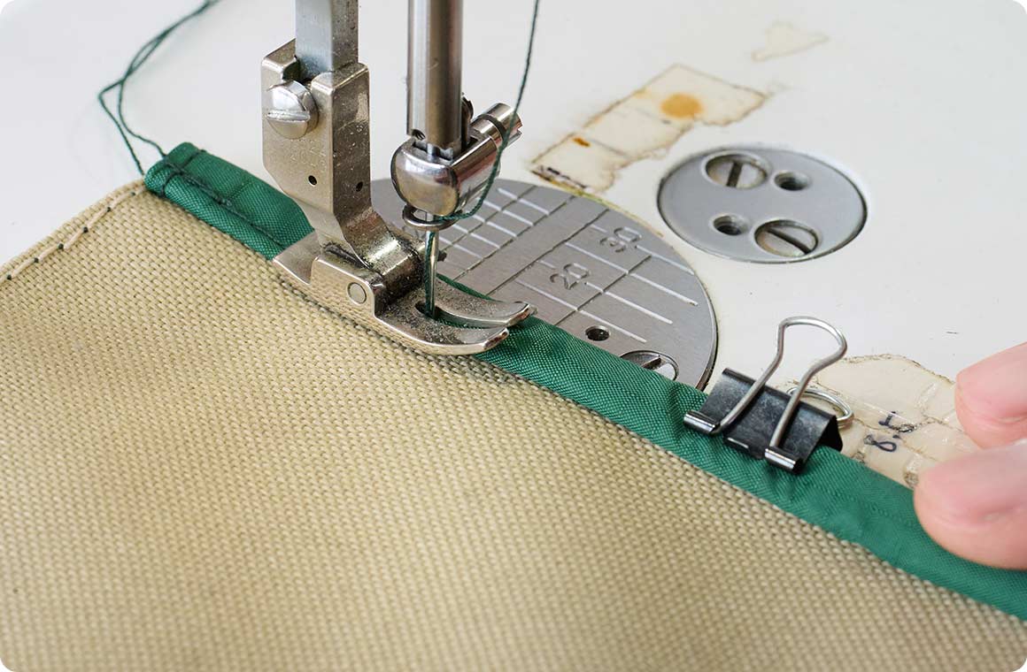 ボトム部分を縫い付けたら、縫う作業は完了。