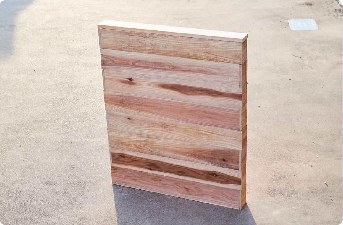 これで袖壁のできあがり。