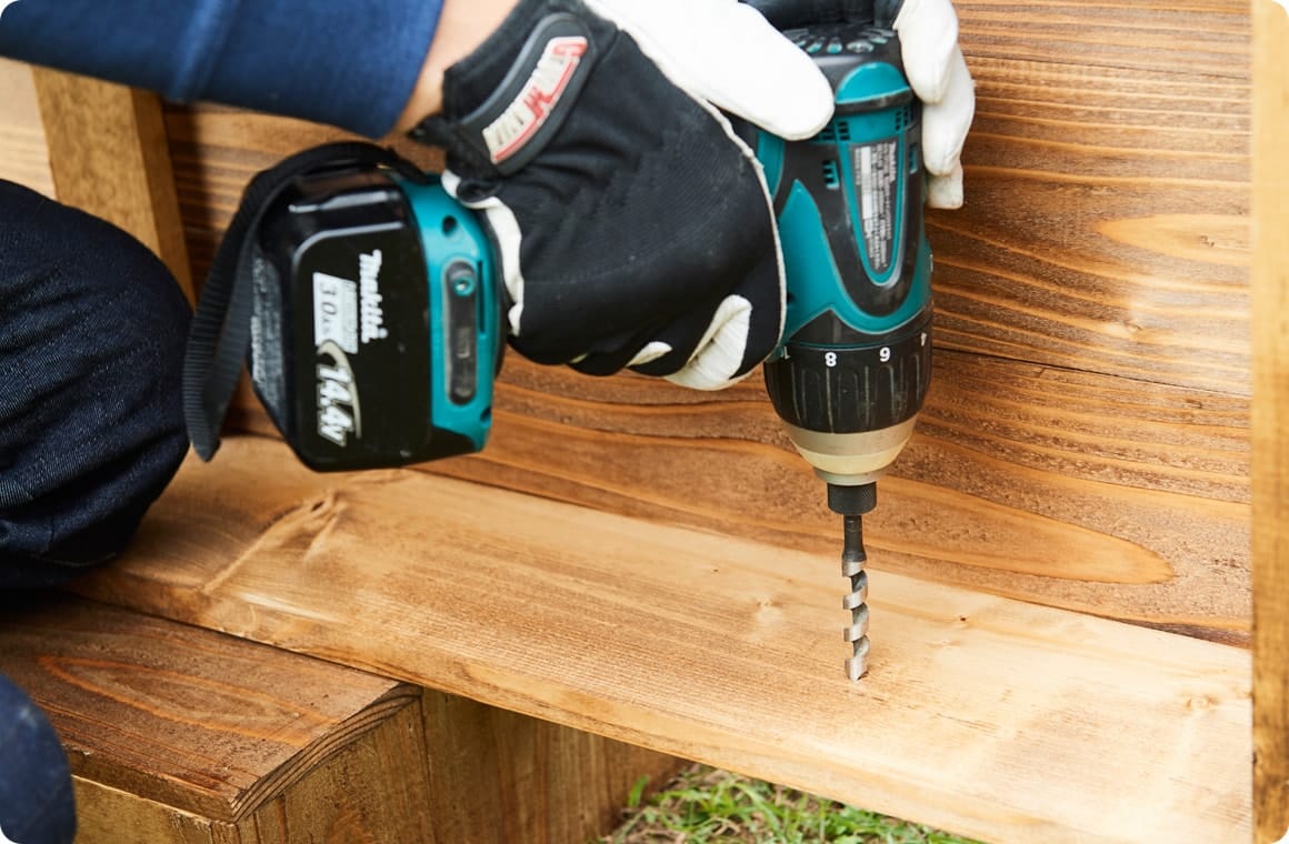 それぞれの接続部に鬼目ナットM6用の貫通穴