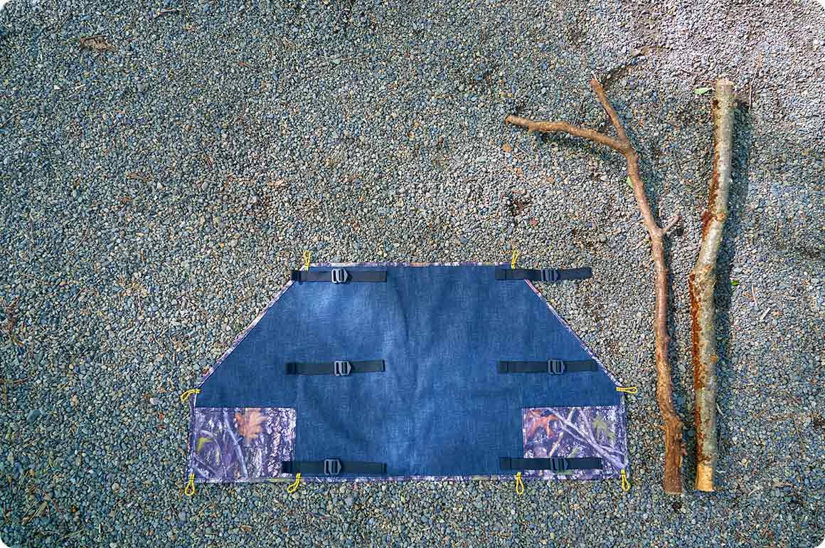 それでは、適度な枝をフレームにして、組み立ててみましょう