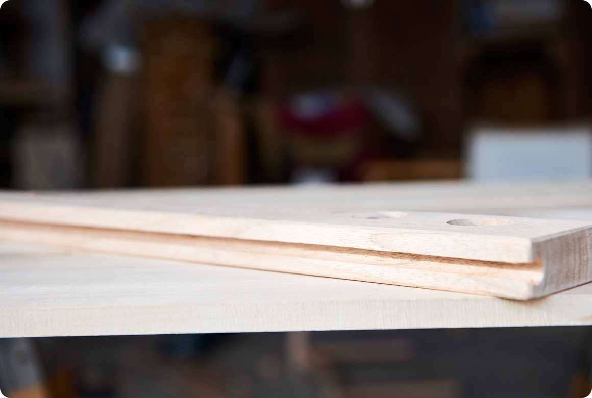 角材Gに溝を作る