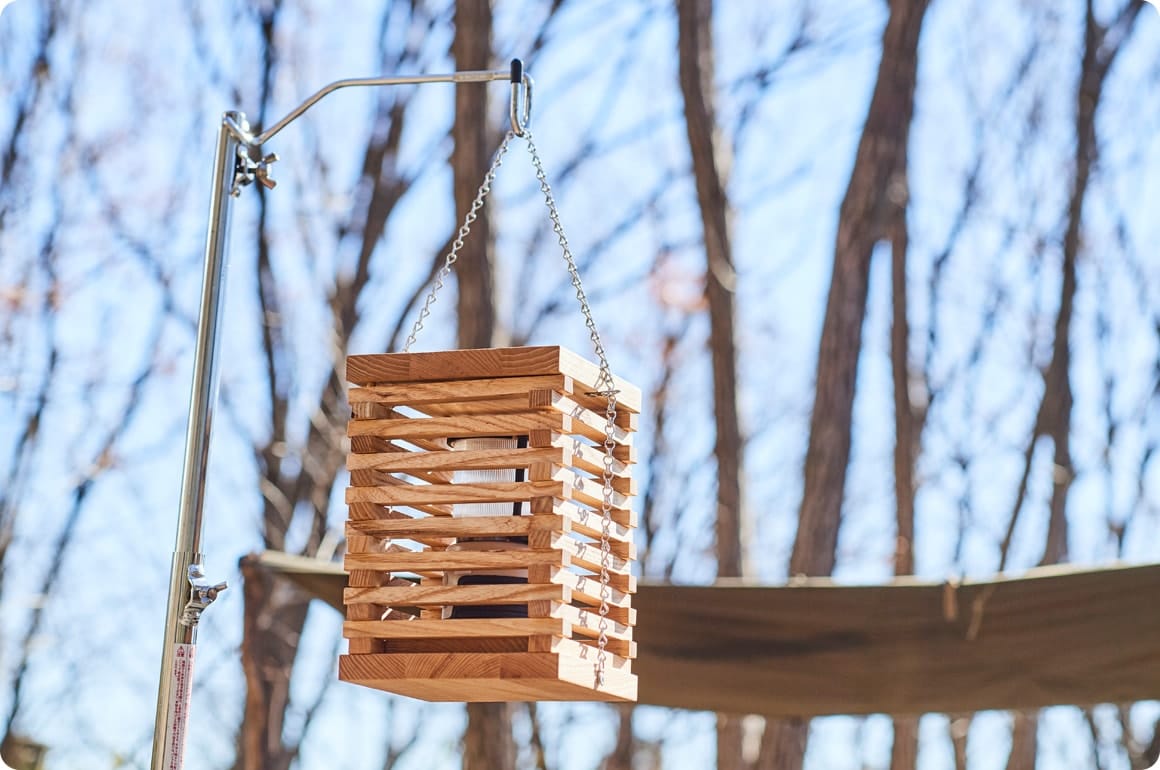 チェーンをランタンハンガーに吊るしてみました