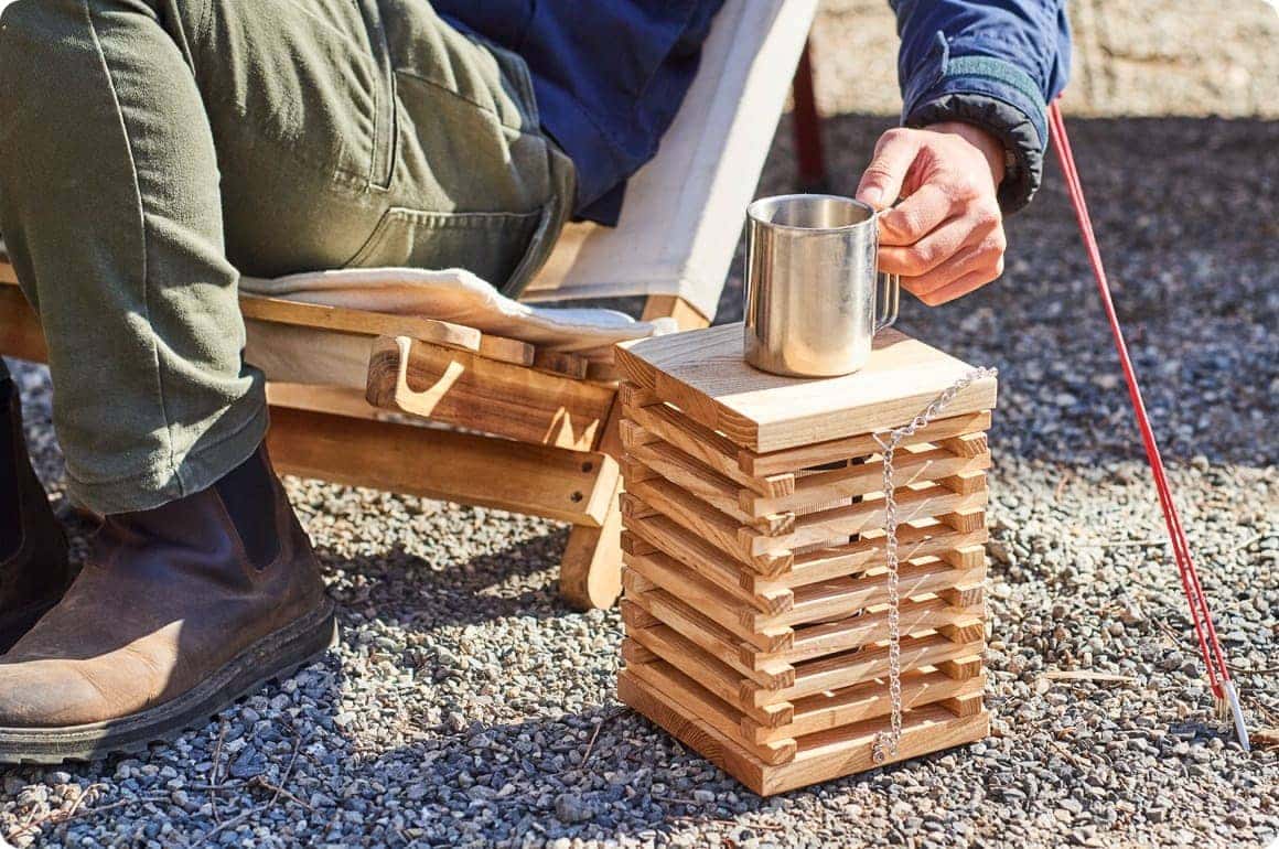 上蓋が平らだからロースタイル時にはカップ置きにも