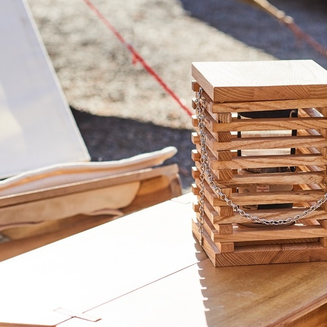 オシャレな木製のLEDランタン専用ケース