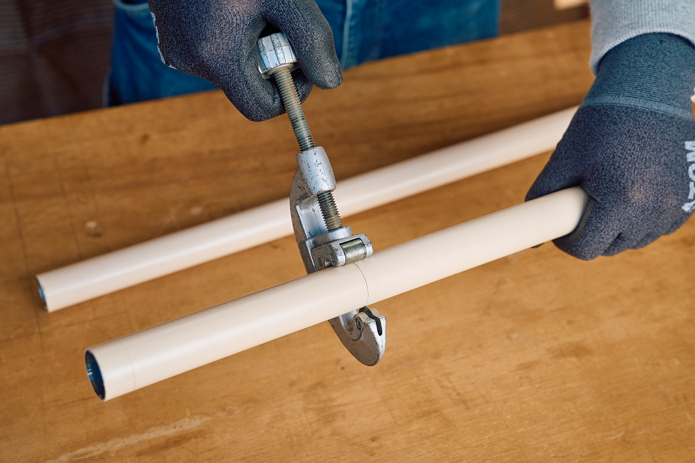 横ポールの加工