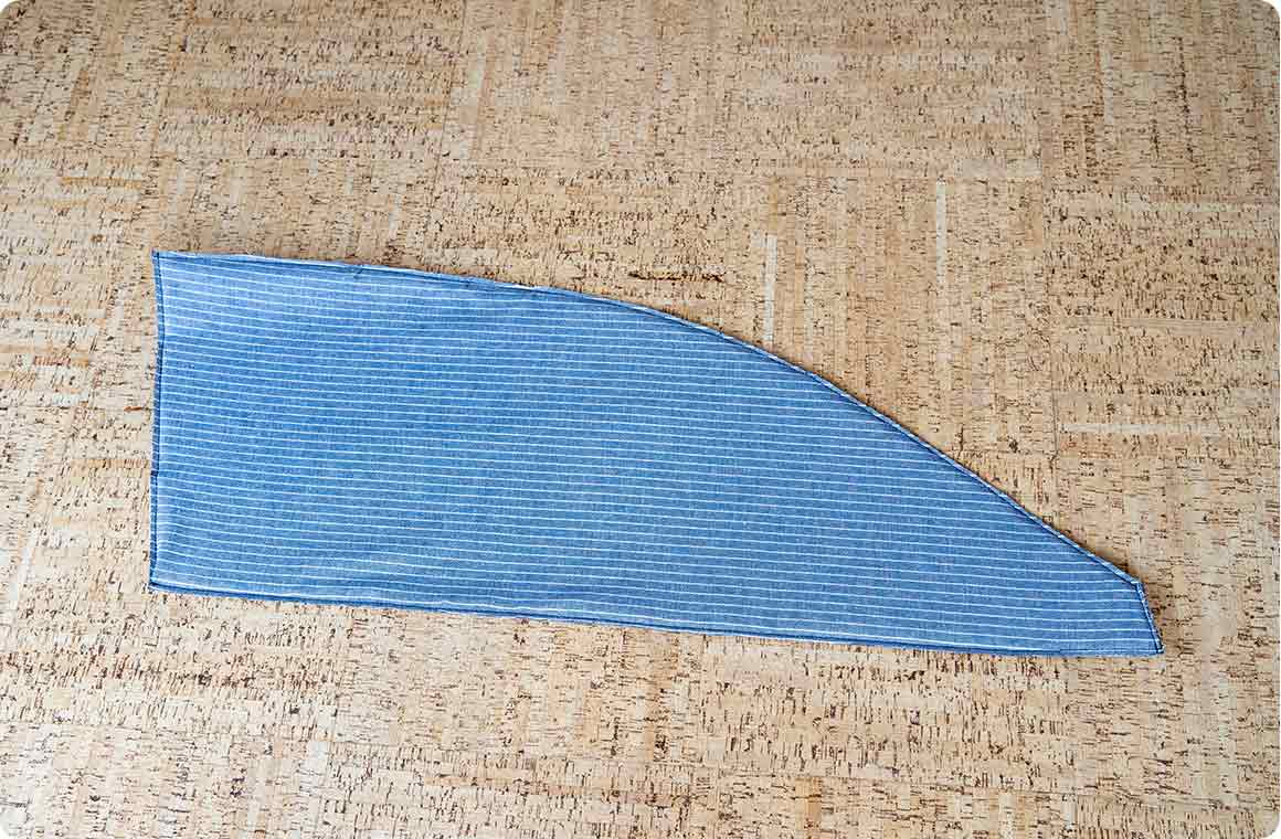 ぐるりと一周縫いつけて完了