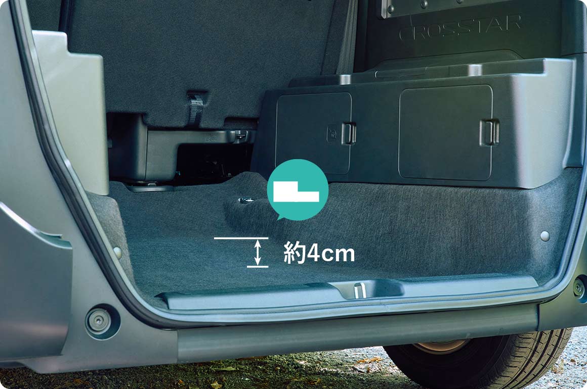 約4cmの段差があります