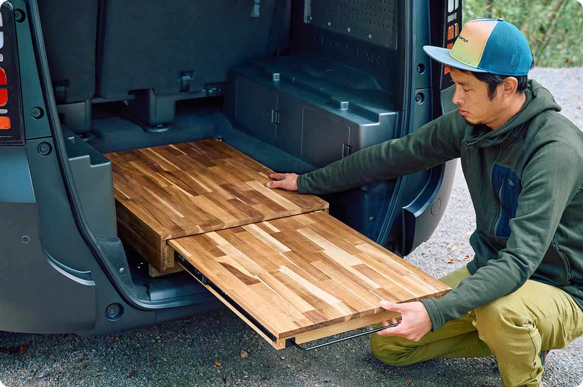 天板を引き出します