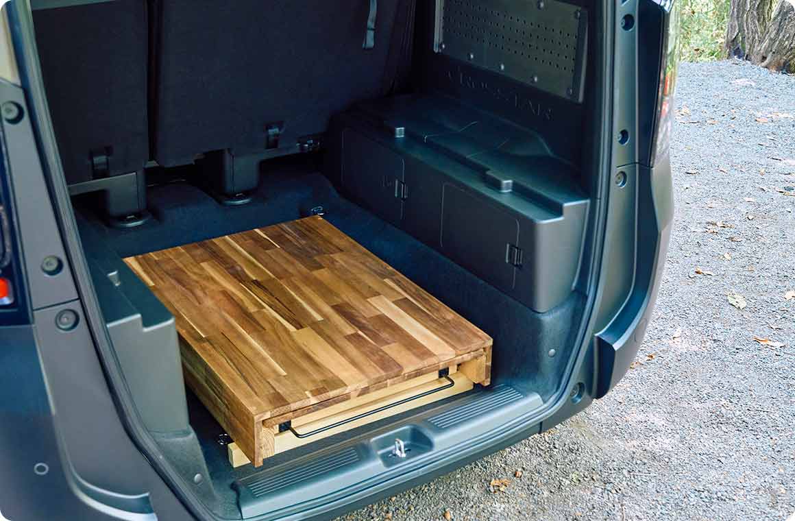 その上にテーブルを載せる。