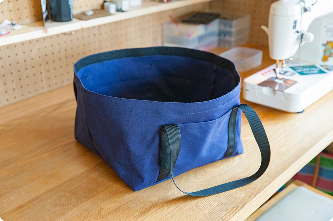 作るトートバッグは、キャンプ用アイテムを運ぶ前提の「キャンプ専用設計」