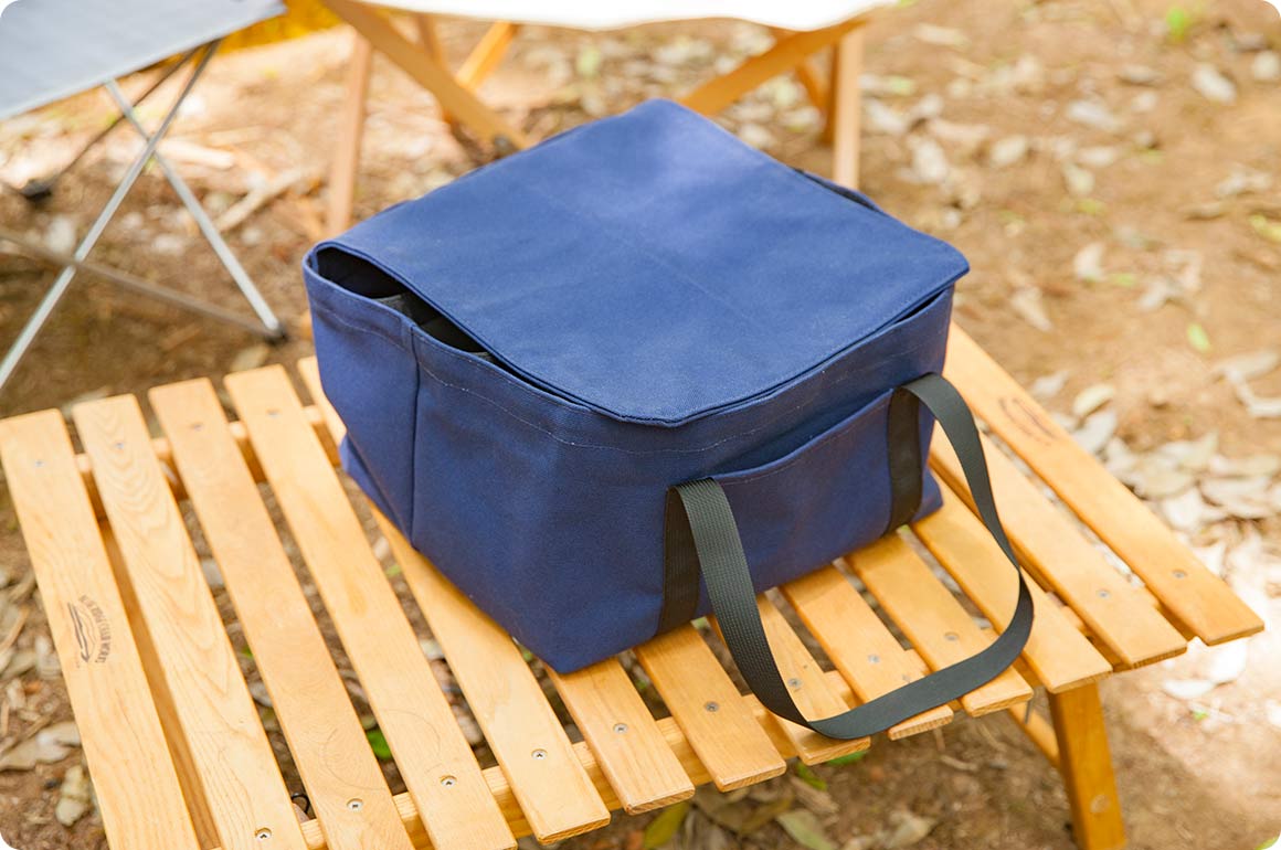 まず、面ファスナーで脱着自在のフタを活用する場合の例