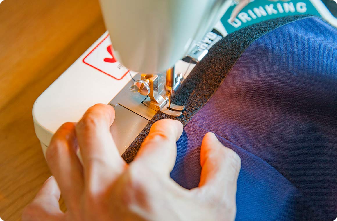 この部分を縫い合わせておく