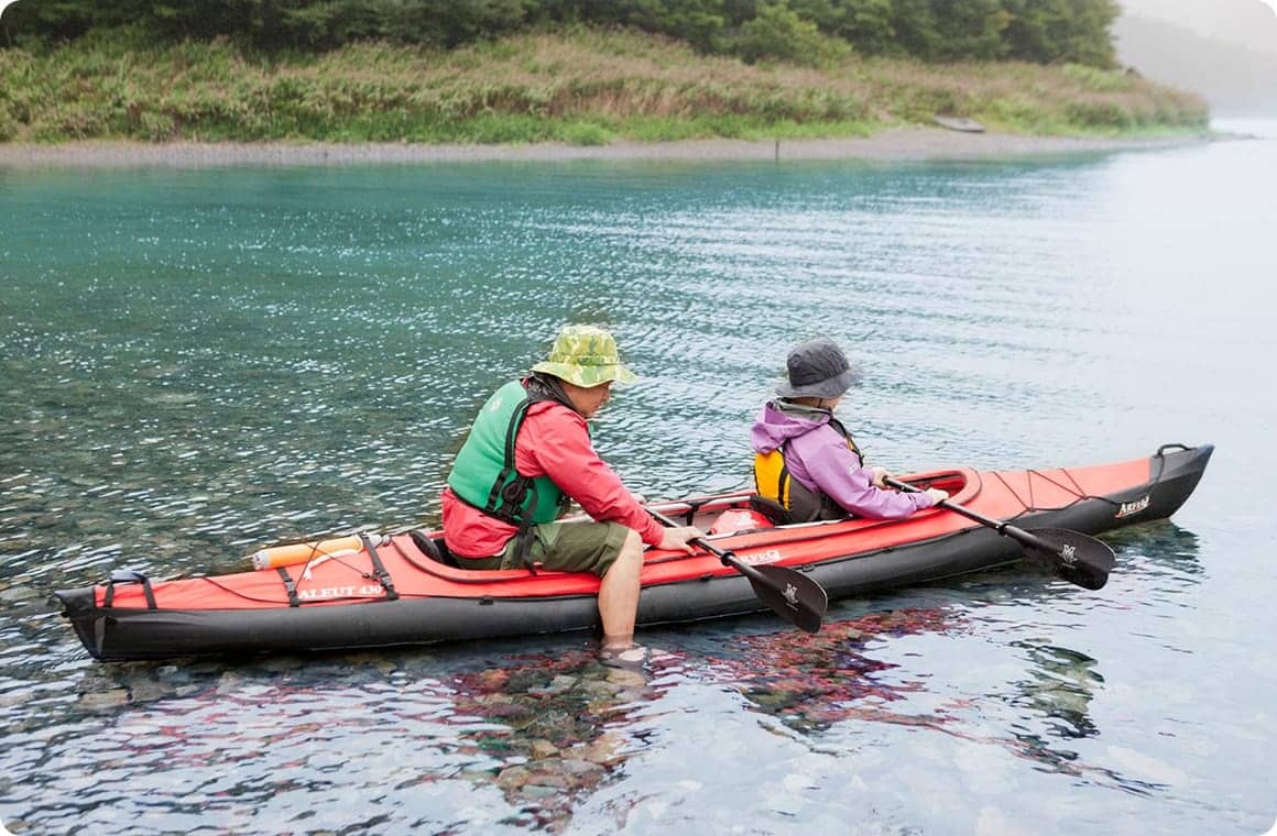 カヤックに乗るとき
