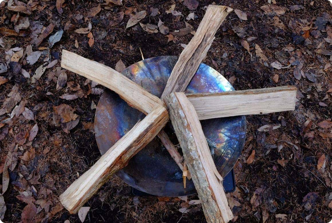 合掌型・開き傘 上から