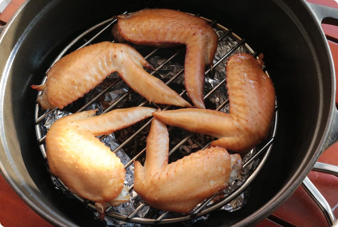 モークチップを使った熱燻