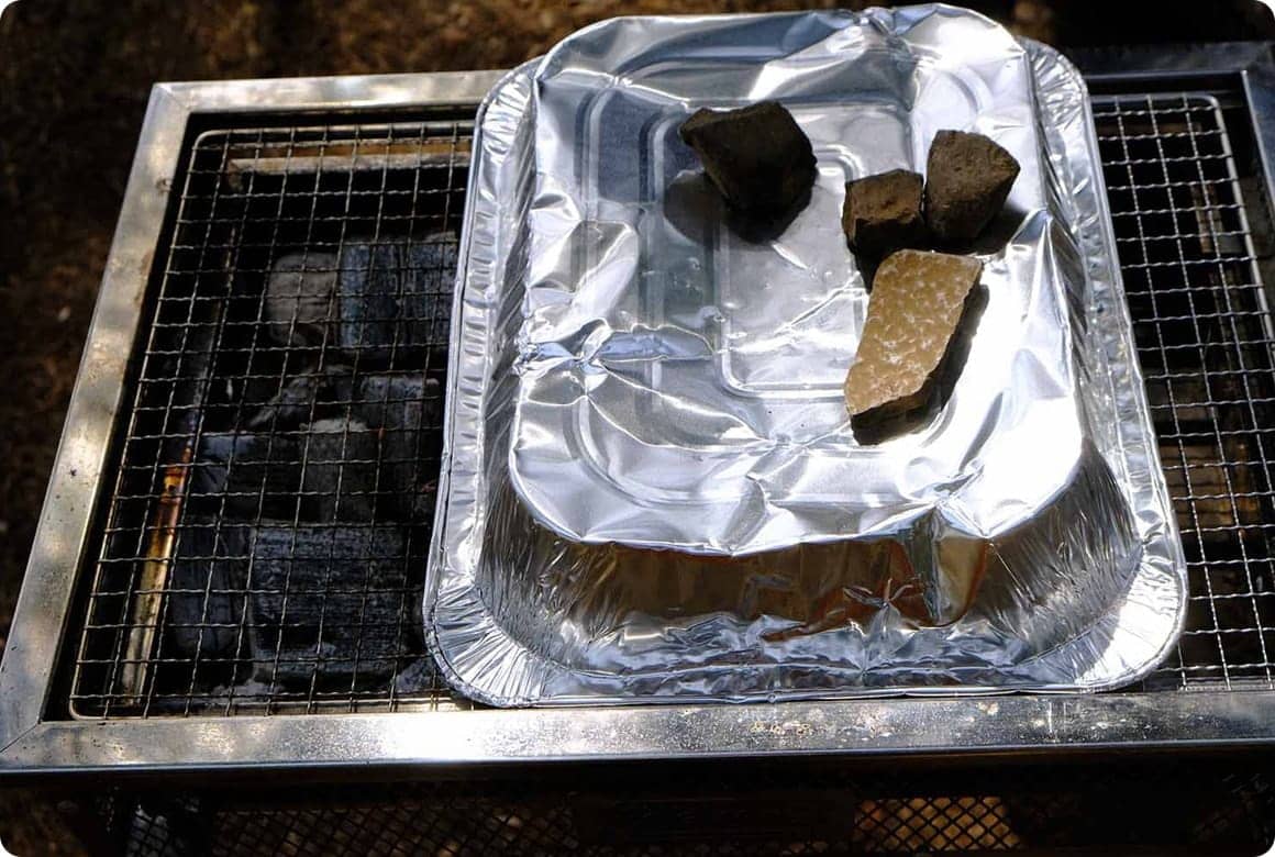 アルミプレートや蓋を被せる