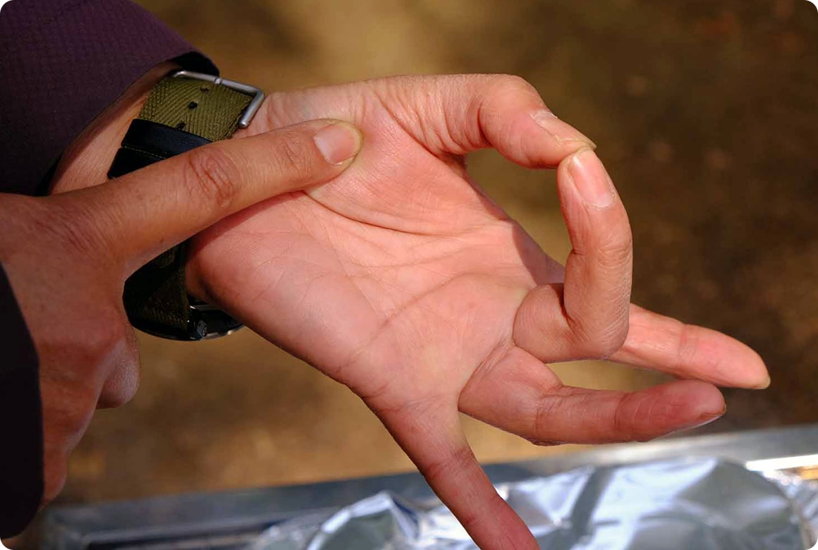 焼き加減を確認【ミディアムレア】