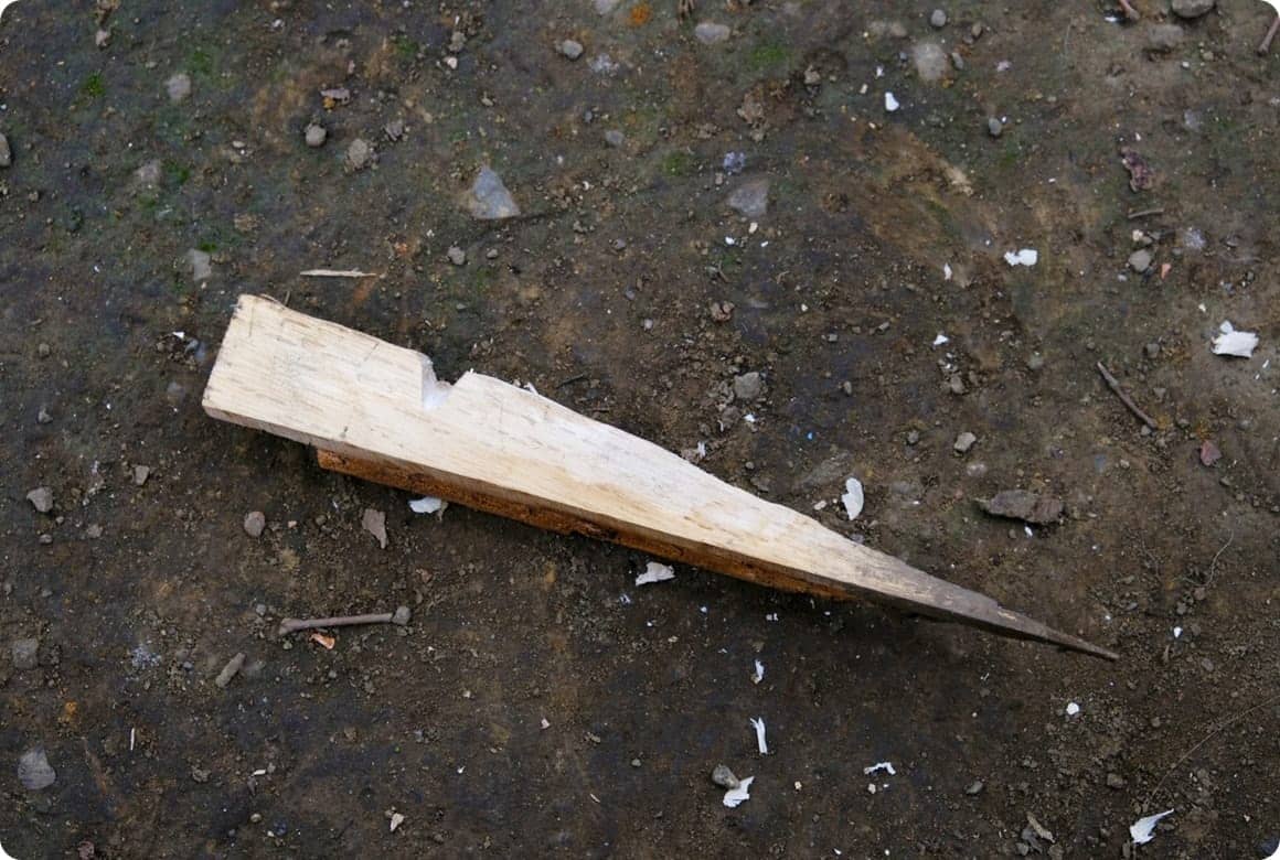 簡易ペグの完成