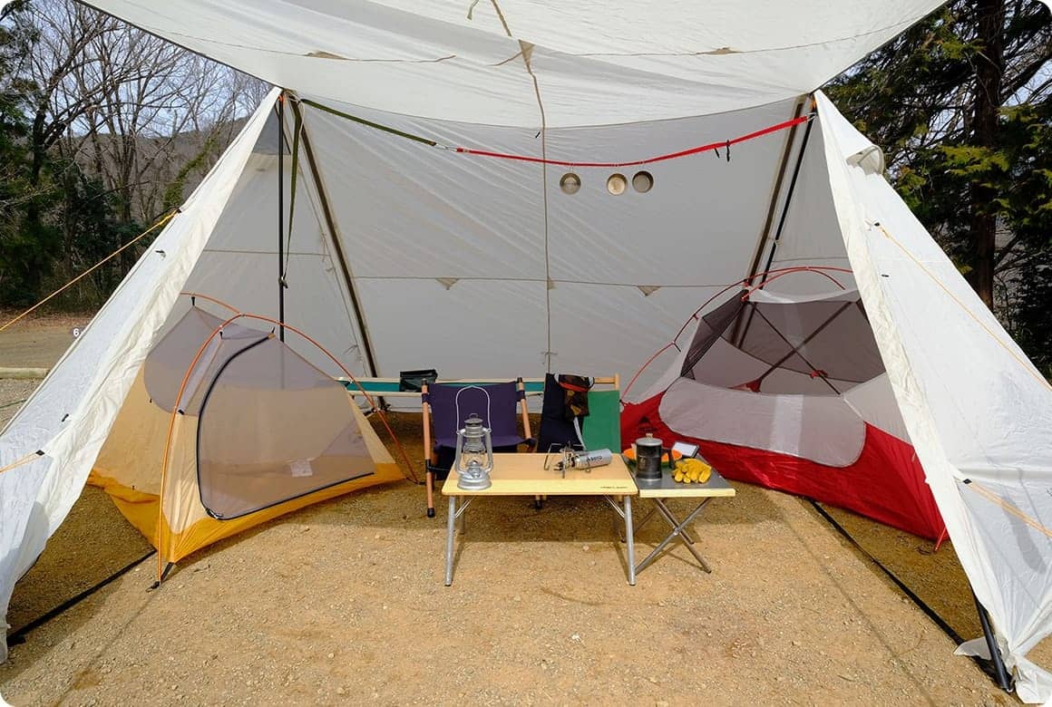 子ども専用テントを立てられる