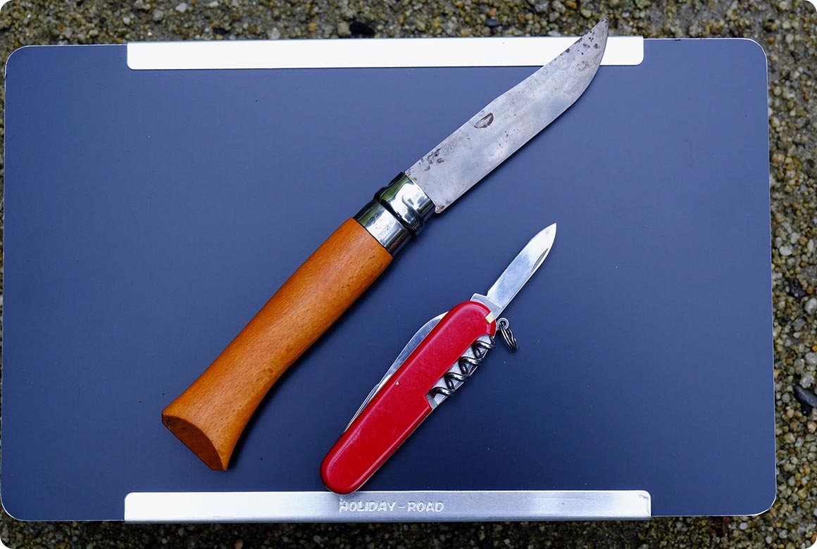 扱いやすい刃の長さは、手の大きさ（中指の先から手首までの長さ）の半分