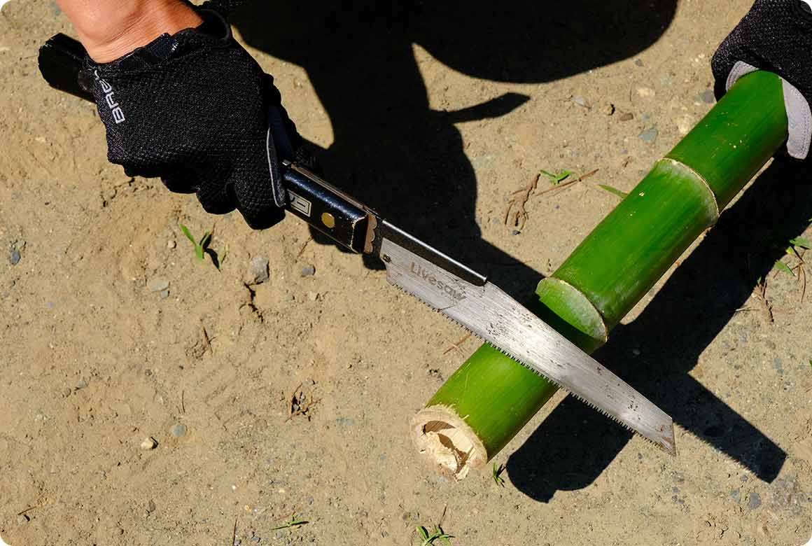 Tips1.落ちている木や竹を拾って活用する