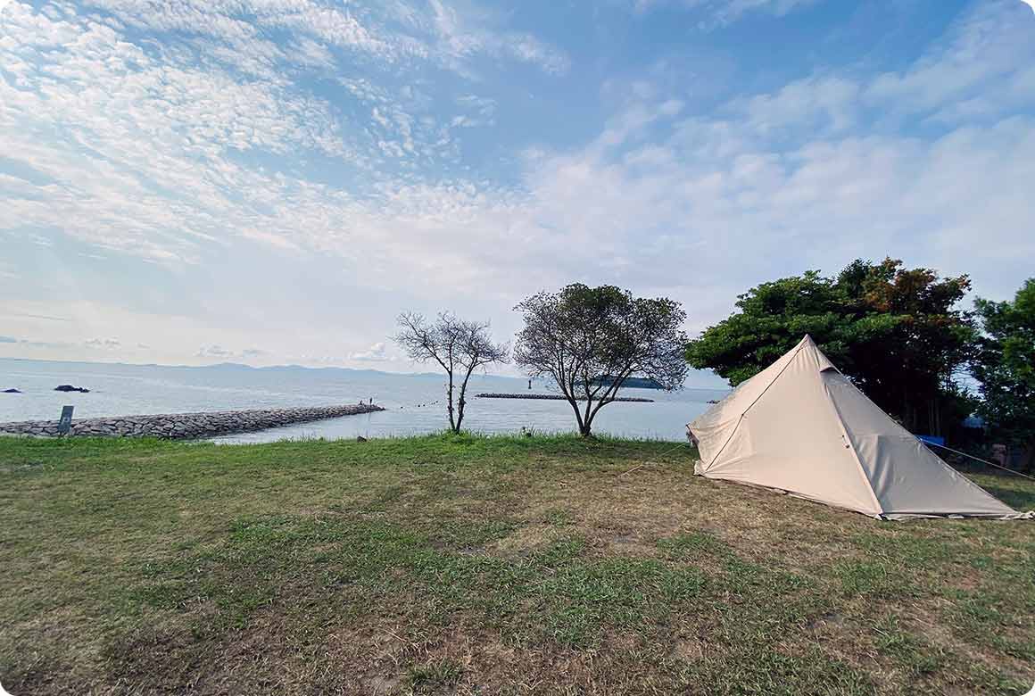 芝生のサイトは柔らかいというイメージがありますが、まれにペグが半分も入らないことがあります。