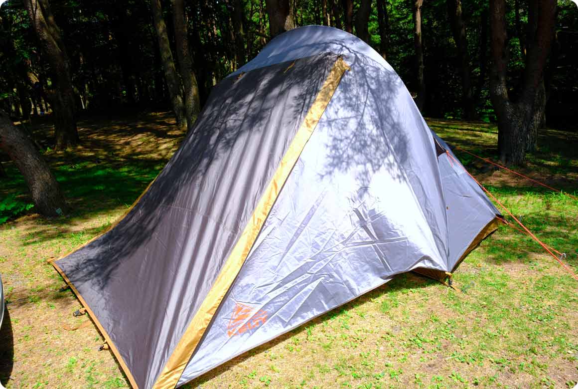 パネルを閉じて中が見えないようになるカーサイドテント