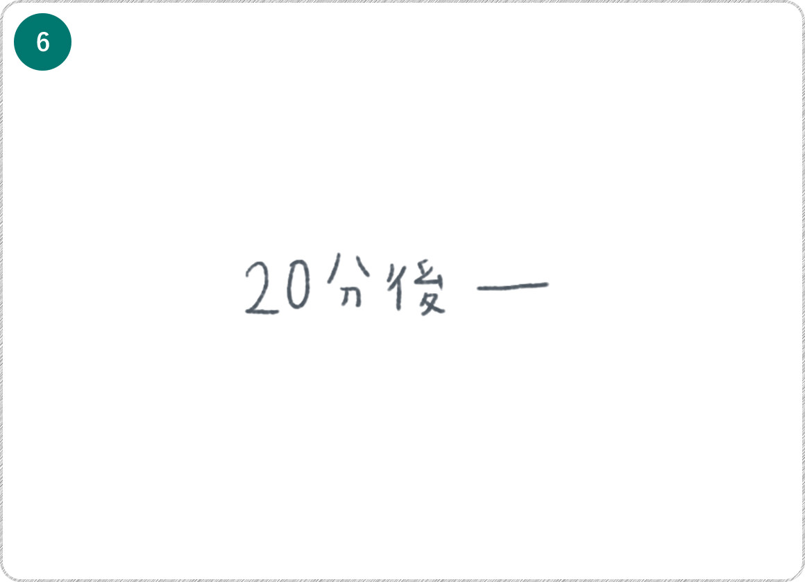 ⑥20分後