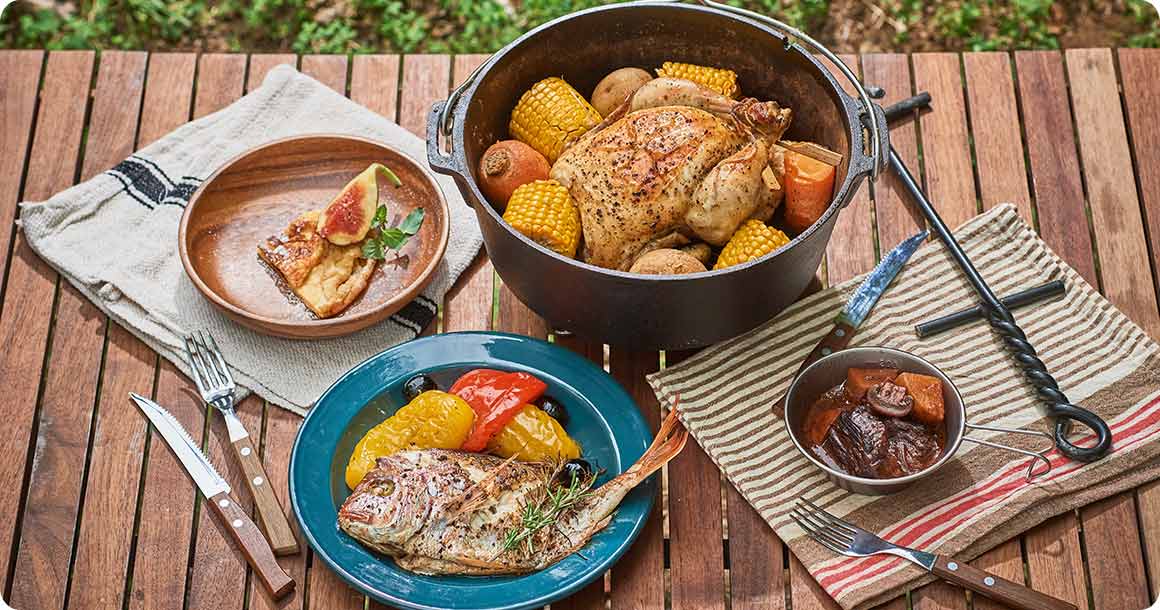 ダッチオーブンで作る 絶品キャンプ飯のレシピ
