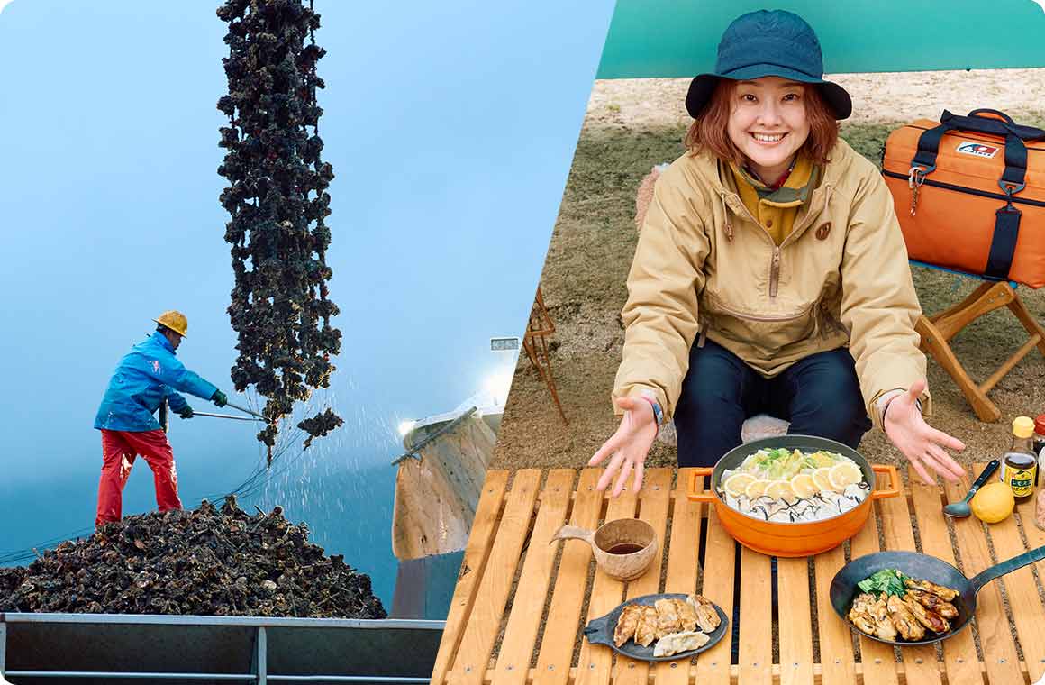 地産地消キャンプ飯旅「広島編」 牡蠣の水揚げ見学×牡蠣レモン鍋