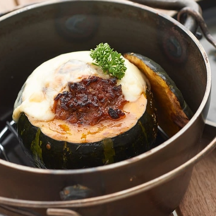 かぼちゃの肉詰め