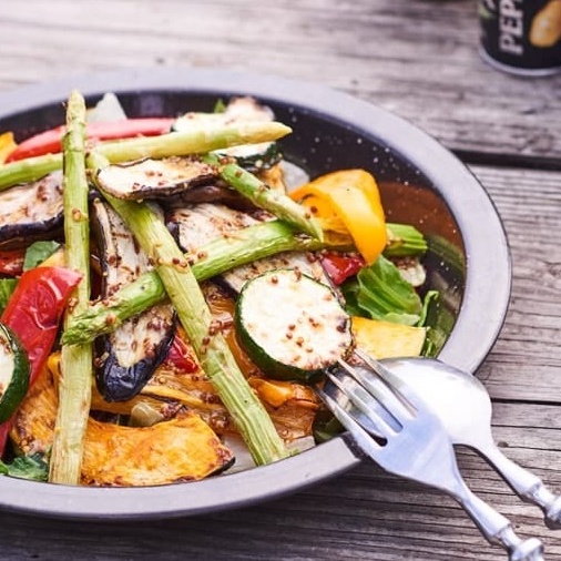 グリル野菜の粒マスタードドレッシング和えのレシピ