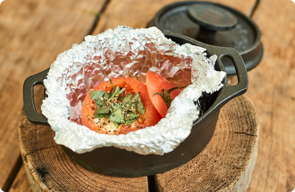 焼きカプレーゼ（イタリア風の前菜）