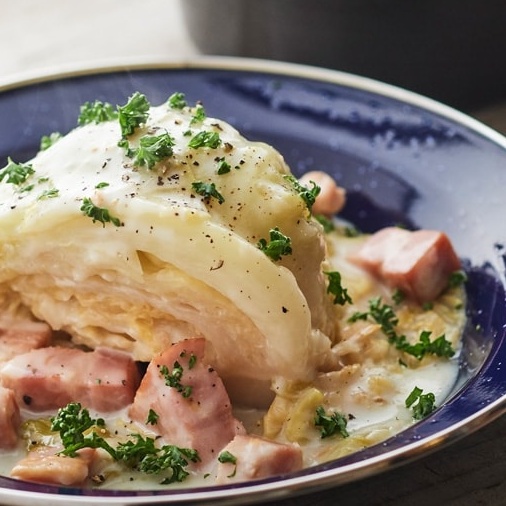 キャベツとベーコンのクリーム煮