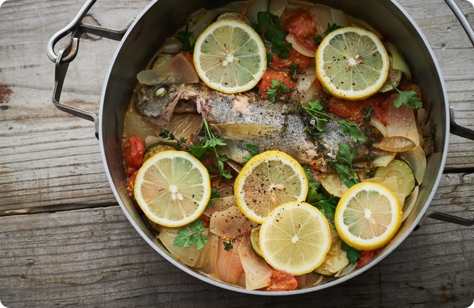 白身魚とハーブのオーブン蒸し