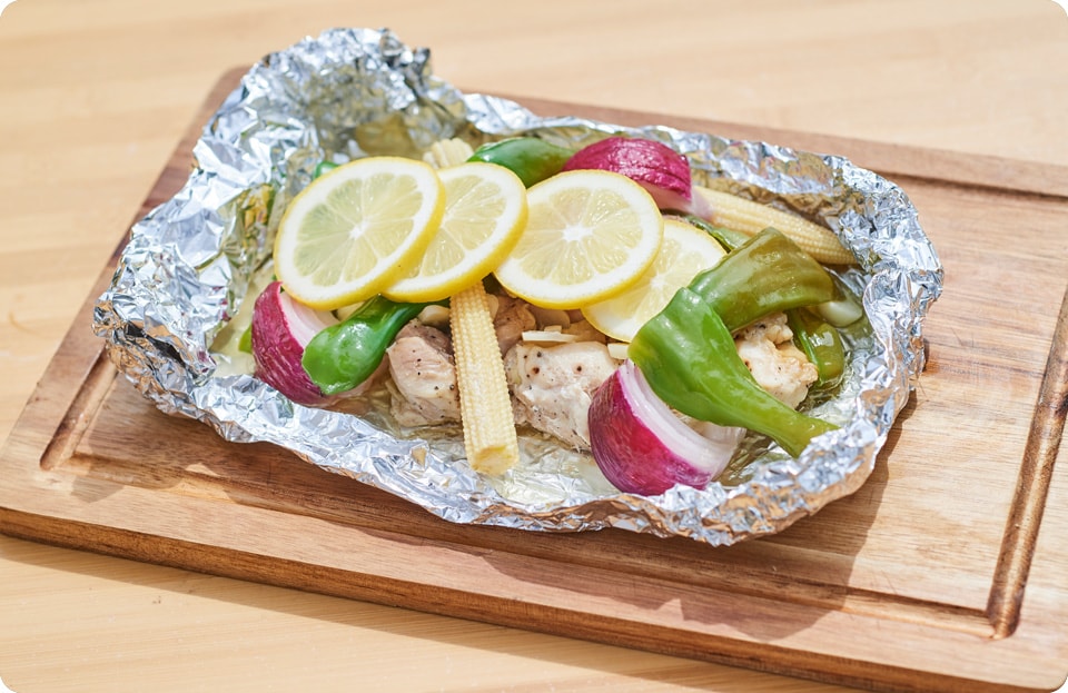 鶏肉のレモンホイル焼き