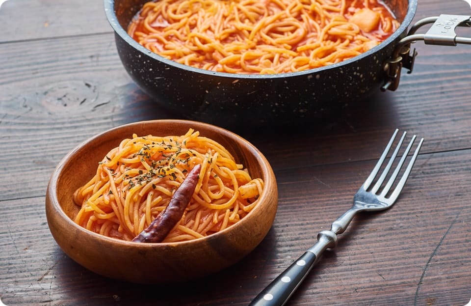 時短で簡単トマトソースパスタ