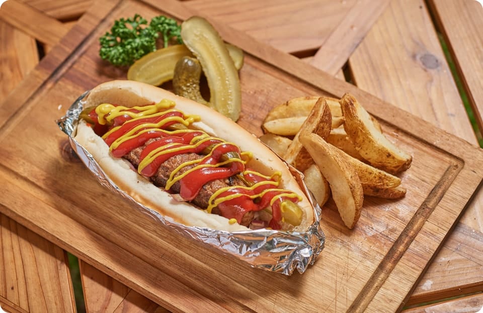 粗挽きハンバーグドッグ