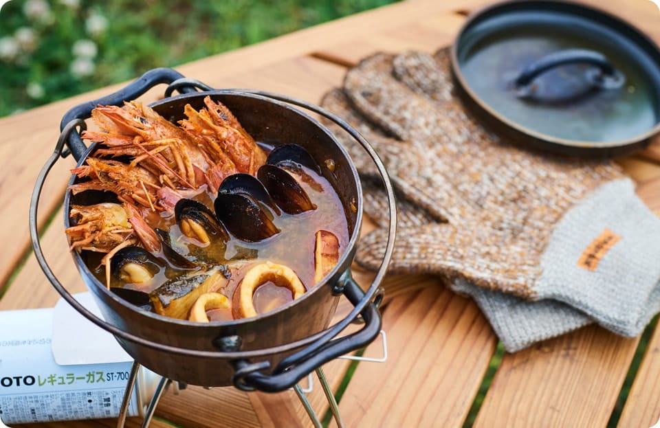 ダッチオーブンのブイヤベース