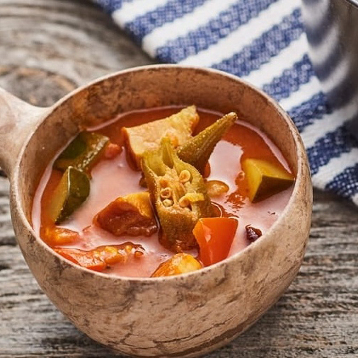 スパイシー夏野菜と豆のカレースープ
