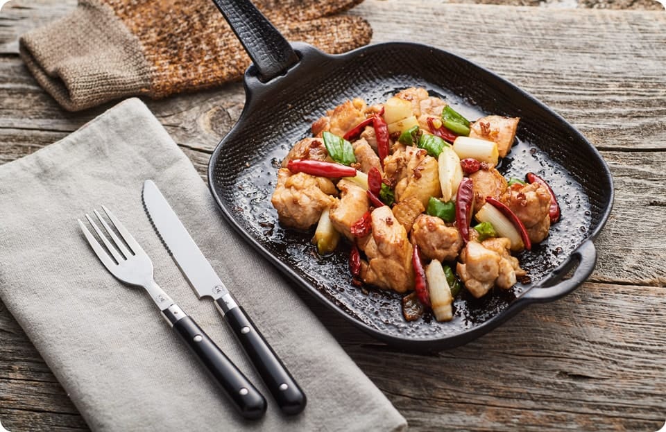 鶏の赤唐辛子炒め