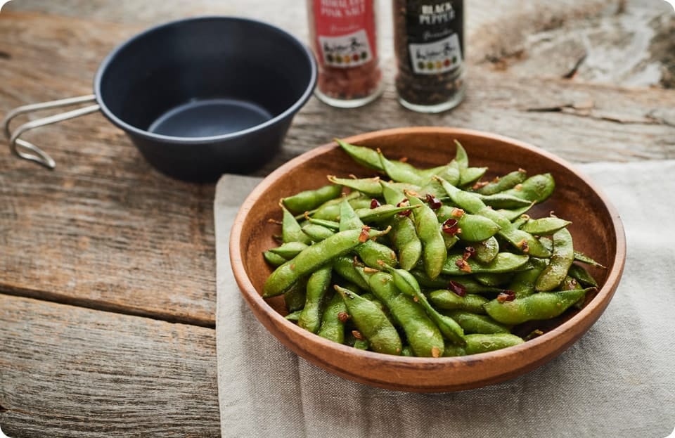 枝豆のペペロンチーノ風