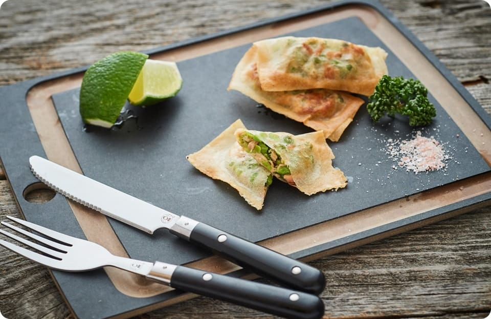 グリンピースとツナの春巻き