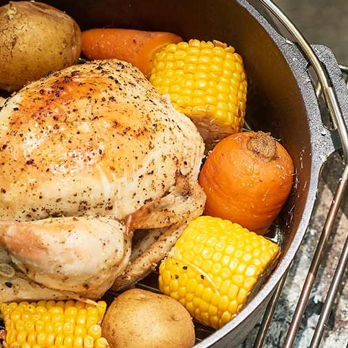 ピラフ入りローストチキンのレシピ