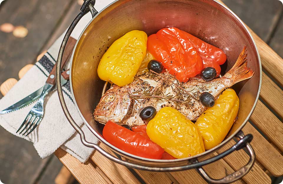 真鯛とパプリカのロースト