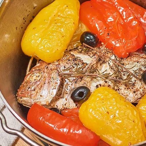 真鯛とパプリカのロースト