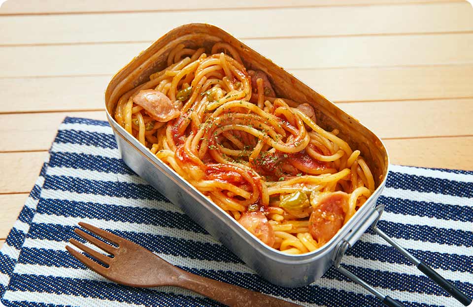 メスティンひとつでナポリタン