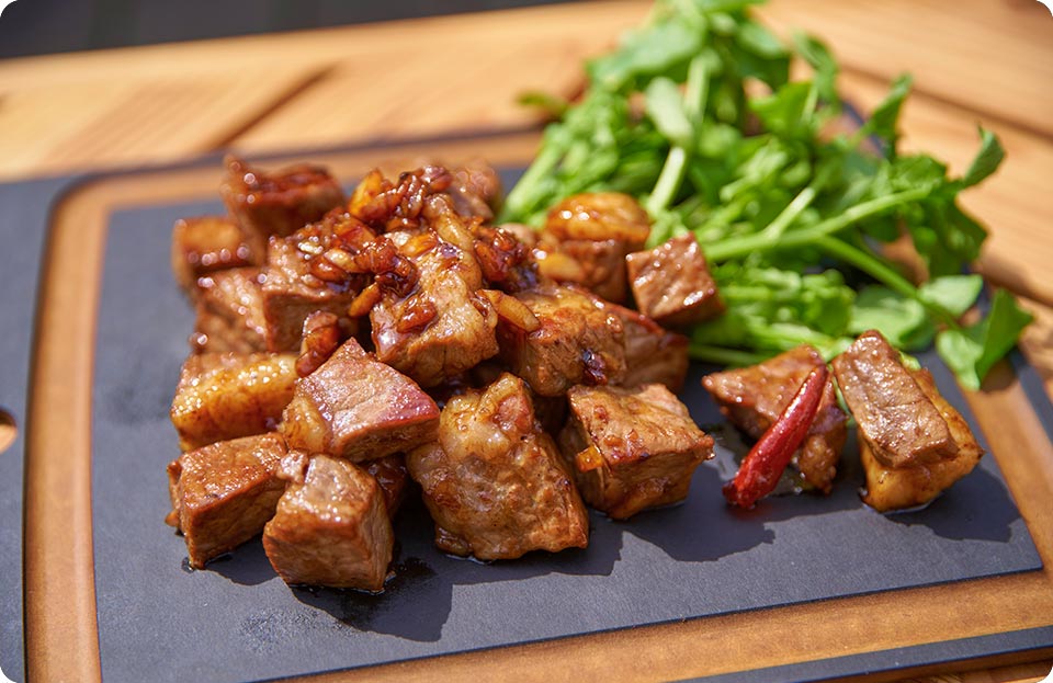 こってり照り焼き牛ステーキ